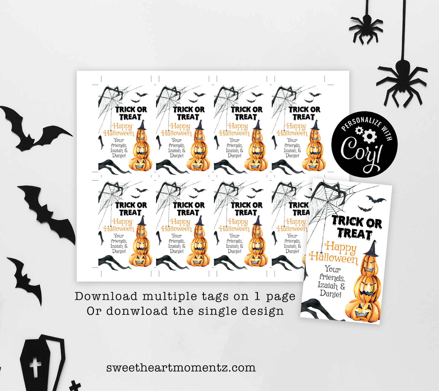 Lets Make a Mess Halloween Pumpkin Carving Party Tag