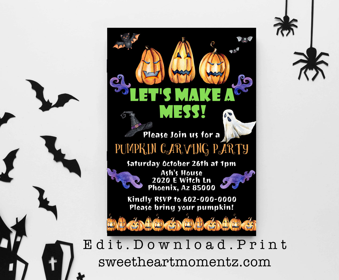 Halloween Pumpkin Carving Party Invitation