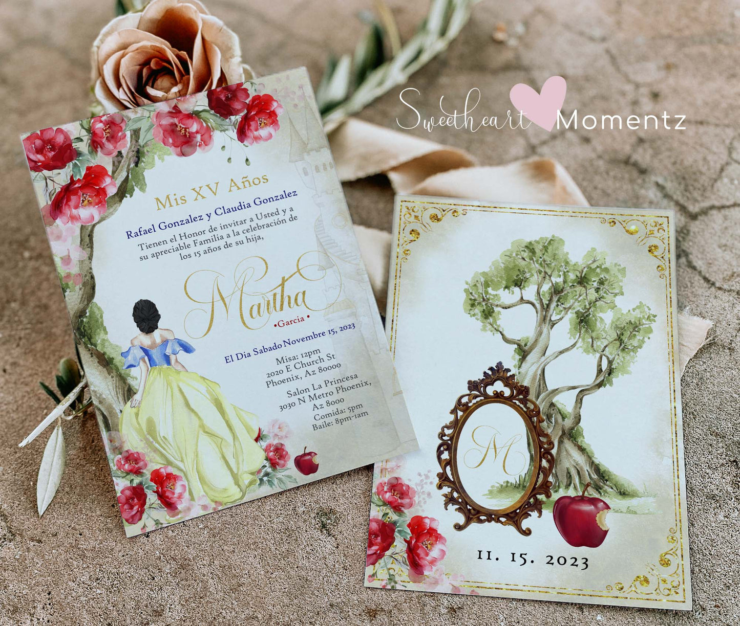 Snow White Quinceanera Invitation