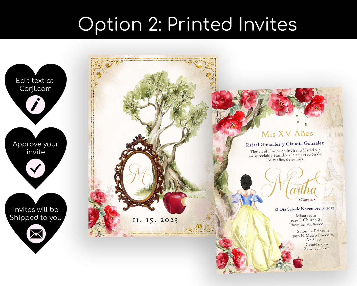 Snow White Quinceanera Invitation