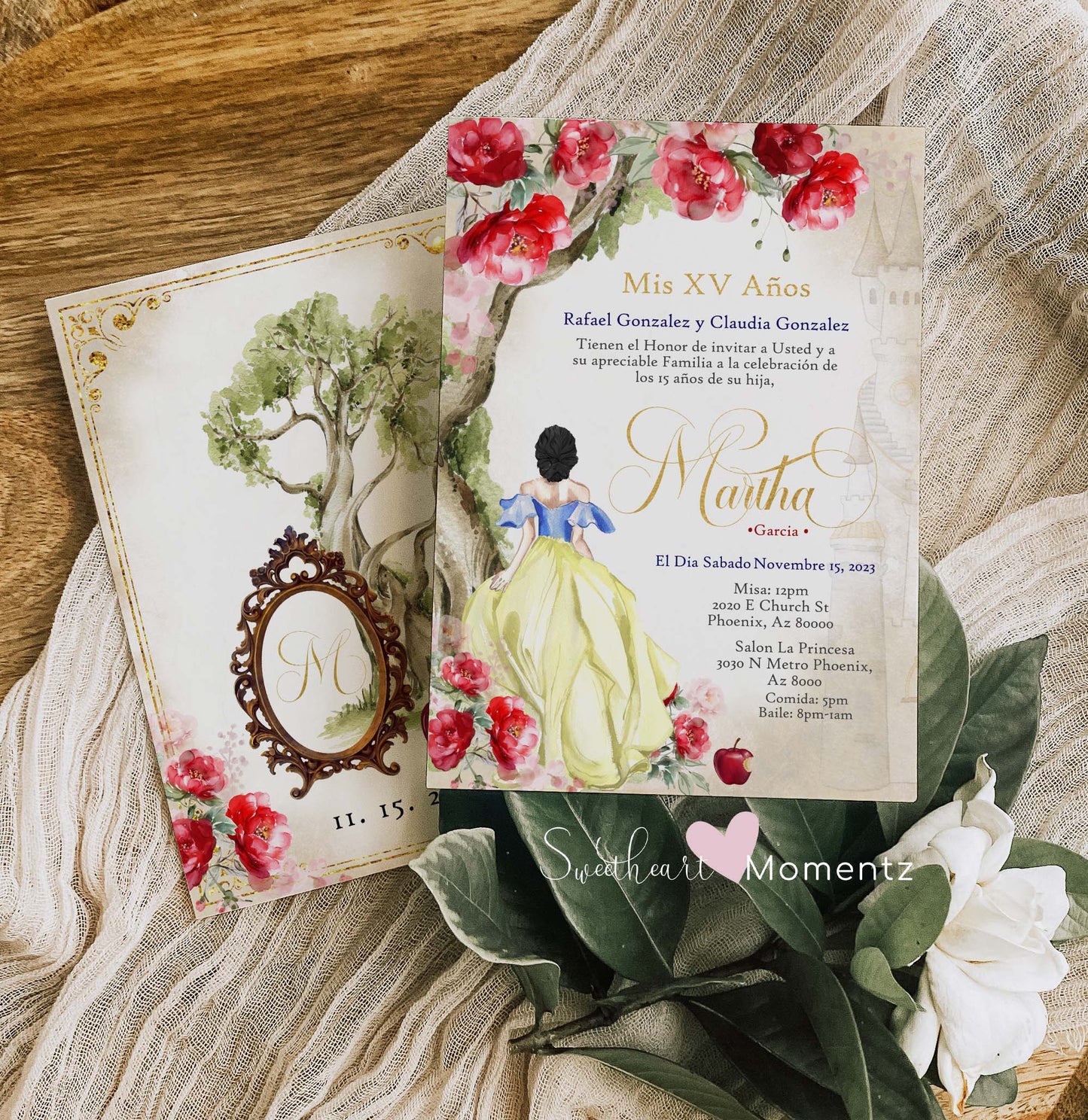 Snow White Quinceanera Invitation