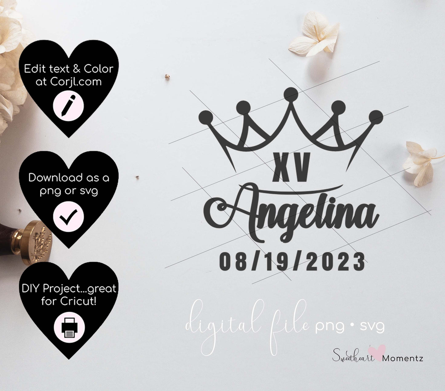 Crown XV Mis Quince Png Svg