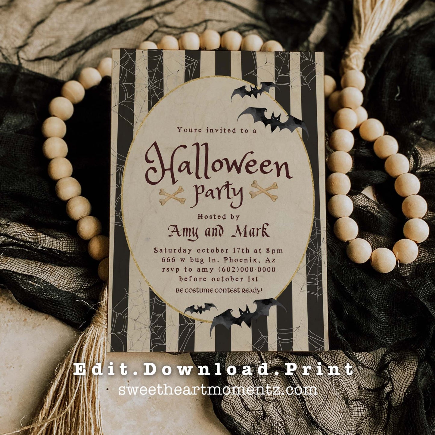 Vintage Halloween Party Invitation