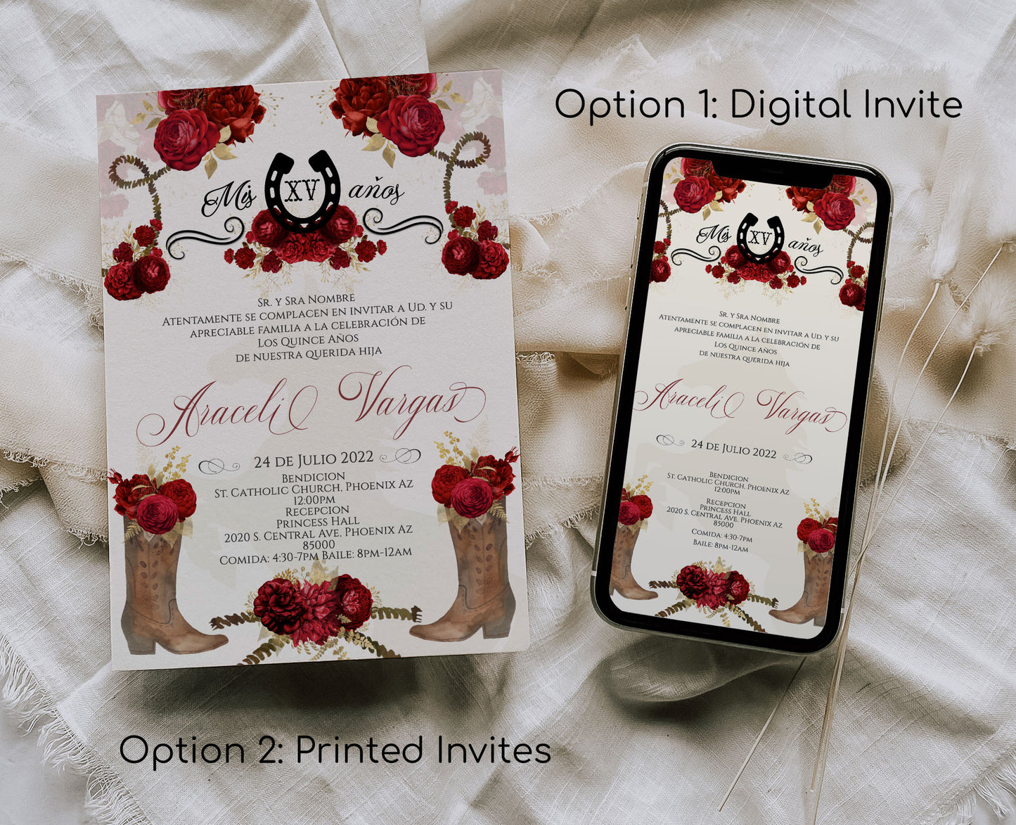 Alice in Wonderland Quinceanera Invitation